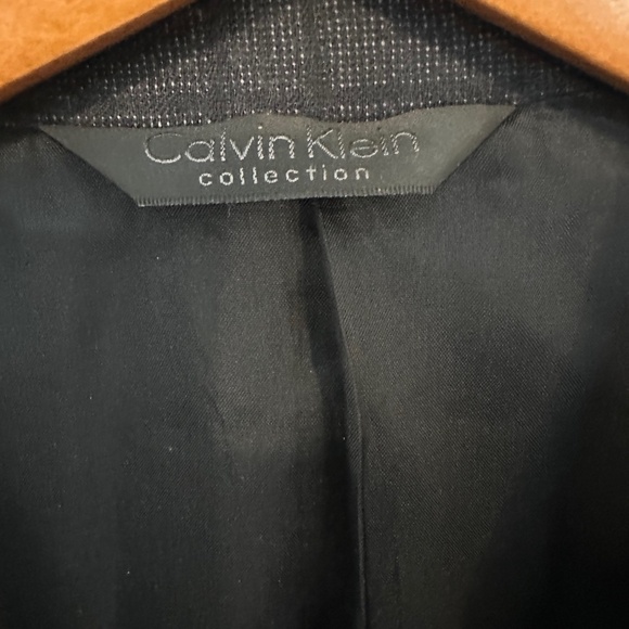 Men's Calvin Klein Collection Wool Dark Plaid Blazer size 38 - Picture 4 of 7